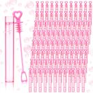 Wedding Bubble Wands PullCrease 150 unidades a granel com solução rosa