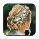 Wedding Hair Vine Gorais Flower Bride Blue Rhinestone