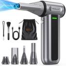 WeGuard W22 Soprador de Ar Comprimido Elétrico, 180000 RPM, Mini Soprador de Neve Ajustável com Luz LED e 3 Velocidades, Recarregável para Computador, Carro, Teclado, Folhas e Uso Externo WeGuard W22 Soprador de Ar Comprimido Elétrico, 180000 RPM, Mini Soprador de Neve Ajustável com Luz LED e 3 Velocidades, Recarregável para Computador, Carro, Teclado, Folhas e Uso Externo