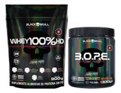 Whey 100% Hd 900g Chocolate + Pre Treino Bope 300g