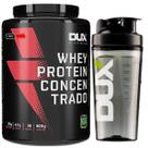 Whey Dux Concentrado 900g + Coqueteleira Premium Fumê 800ml