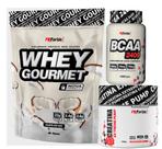 Whey Gourmet FNForbis + Creatina Extreme Pump 150g + BCAA 100 caps