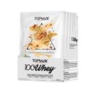 Whey protein 100% sabor torta de maracujá topway display com 10 sachês individual de 35g