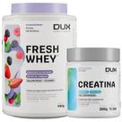 Whey Protein 3W Fresh Whey Frutas Vermelhas 900g E Creatina Monohidratada 300g DUX - Kit Original Whey Protein 3W Fresh Whey Frutas Vermelhas 900g E Creatina Monohidratada 300g DUX - Kit Original