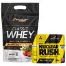 Whey Protein Classic 900g + Pré Treino Nuclear Rush 100g Bodyaction