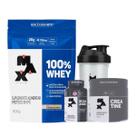 Whey Protein Concentrado Cookies & Cream Mix + Creatina Bcaa + Coqueteleira 700ml Max Titanium