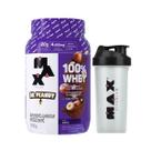 Whey Protein Dr Peanut 100% Avelã 900g Mix + Coqueteleira 700ml Max Titanium
