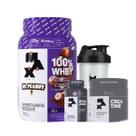 Whey Protein Dr Peanut 100% Avelã Mix + Creatina Bcaa + Coqueteleira 700ml Max Titanium