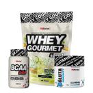 Whey Protein Gourmet Refil 907g + Glutamina 150g + Bcaa 100 Caps - Fn Forbis