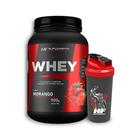 Whey protein morango 900g + coqueteleira