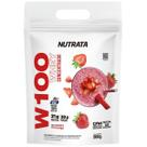 Whey protein w100 refil 900g morango nutrata