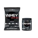 Whey Turbo Concentrado Chocolate 907g + Creatina Turbo 300g Black Skull