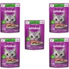 Whiskas Sache Gatos Adultos Sabor Cordeiro 85g 5 unid Ração Úmida