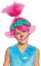 Wig Disguise Trolls World Tour Poppy Pink Kids com orelhas Wig Disguise Trolls World Tour Poppy Pink Kids com orelhas