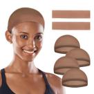 Wig Grip Band Guest Silicone para mulheres com 2 bonés de peruca marrons