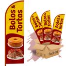 Wind Banner Dupla Face 3mt Bolos e Tortas Kit C/ 3unds