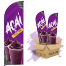 Wind Banner Dupla Face 3mt Completo Açaí M3 - Kit C/ 2unds