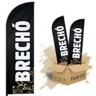 Wind Banner Dupla Face 3mt Completo Brechó Kit C/ 2unds