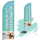 Wind Banner Dupla Face 3mt Completo Clínica Veterinária
