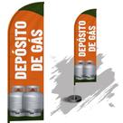 Wind Banner Dupla Face 3mt Completo Depósito de Gás