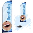 Wind Banner Dupla Face 3mt Completo Personalizado Dentista