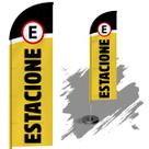 Wind Banner Dupla Face 3mt Completo Personalizado Estacione