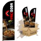 Wind Banner Dupla Face 3mt Completo Yakisoba Kit C/ 2unds