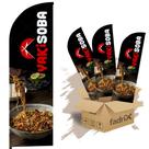 Wind Banner Dupla Face 3mt Completo Yakisoba Kit C/ 3unds