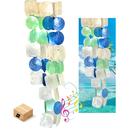 Wind Chimes Bellaa 69 cm Capiz Sea Glass Wood Outdoor