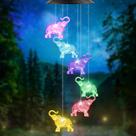 Wind Chimes HEGUD Elephant Solar Light, decoração de jardim ao ar livre Wind Chimes HEGUD Elephant Solar Light, decoração de jardim ao ar livre