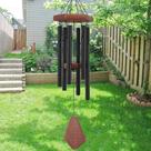 Wind Chimes Howarmer Small Black Aluminium 71-28cm no exterior