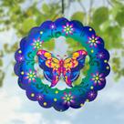 Wind Spinner Butterfly Metal, 30 cm, decoração externa e interna