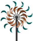 Wind Spinner Cyan Oasis Metal para quintal e jardim 54 cm H