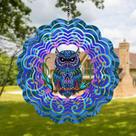 Wind Spinner DKJOCKY Owl Metal, 30 cm, decoração externa e interna