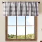 Window Valances WOSIBO Buffalo Check Plaid branca/cinza, pacote com 2 unidades