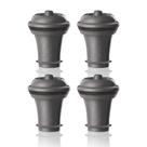 Wine Saver Vacuum Stoppers Vacu Vin, conjunto de 4 cinzas