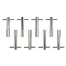 Wing nuts ap tipo t alumínio com 8 unidades cr (rc098cr) race chrome