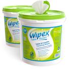 Wipex Toallitas para Limpieza de Mesas y Mostradores - Toallitas Naturales con Vinagre, Propóleo, Aceite de Clavo y Canela, 400 unidades (2 Cubetas, 800 Toallitas)