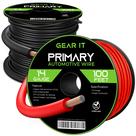 Wire GearIt calibre 14 (30,48 m cada - preto/vermelho) CCA Copper