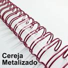 Wire-o Espiral 1 1/8" Cereja Metalizado 2:1 23 anéis - 2 unidades Wire-o Espiral 1 1/8" Cereja Metalizado 2:1 23 anéis - 2 unidades
