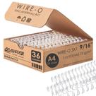 Wire-o para Encadernação 3X1 A4 Branco 9/16 para 110fls 36un
