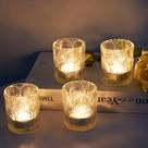 Woho 12 piezas de portavelas de cristal para velas votivas 5 cm x 6 cm