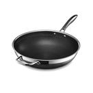 Wok Antiaderente HexClad 30cm com Alça Stay-Cool