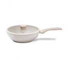 Wok Com Tampa Brinox Antiaderente Ceramic Life Sirius 28 Cm 3,4 L Com Indução Vanilla Vanilla