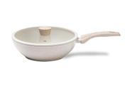 Wok com Tampa Brinox Antiaderente Ceramic Life Sirius 28 cm 3,4 L com Indução Vanilla
