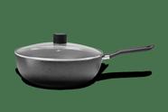 Wok Com Tampa Brinox Ebony Antiaderente 2,3 Litros Ø 24 cm Preto