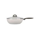 Wok com Tampa Ceramic Life Suprema em Alumínio com Revestimento Cerâmico Vanilla 28cm 4,1L - Brinox