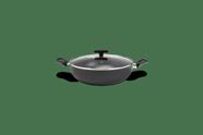 Wok Com Tampa E Alças Brinox Preserve 3,55 Litros Ø 28 cm Cinza