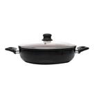 Wok Indução Tampa Vidro Lyor 28cm Vermelho Revest Cerâmico