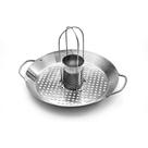 Wok para Assados Panela 2 em 1 Carne Legumes Inox Outset